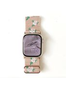 AW For Apple Watch 10 46mm / Ultra 2 / Ultra 49mm / 9 8 7 45mm / SE (2023) SE (2022) SE 6 5 4 44mm / 3 2 1 42mm Band Nylon Strap - Black Leaf+Rose