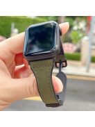 AW For Apple Watch 10 46mm / Ultra 2 / Ultra 49mm / 9 8 7 45mm / SE (2023) SE (2022) SE 6 5 4 44mm / 3 2 1 42mm Leather Bracelet Strap - Army Green