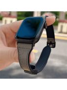 AW For Apple Watch 10 46mm / Ultra 2 / Ultra 49mm / 9 8 7 45mm / SE (2023) SE (2022) SE 6 5 4 44mm / 3 2 1 42mm Leather Bracelet Strap - Dark Grey