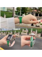 AW For Apple Watch 10 46mm / Ultra 2 / Ultra 49mm / 9 8 7 45mm / SE (2023) SE (2022) SE 6 5 4 44mm / 3 2 1 42mm Leather Bracelet Strap - Green