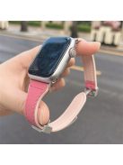 AW For Apple Watch 10 46mm / Ultra 2 / Ultra 49mm / 9 8 7 45mm / SE (2023) SE (2022) SE 6 5 4 44mm / 3 2 1 42mm Leather Bracelet Strap - Pink