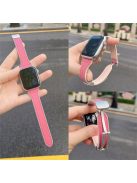 AW For Apple Watch 10 46mm / Ultra 2 / Ultra 49mm / 9 8 7 45mm / SE (2023) SE (2022) SE 6 5 4 44mm / 3 2 1 42mm Leather Bracelet Strap - Pink