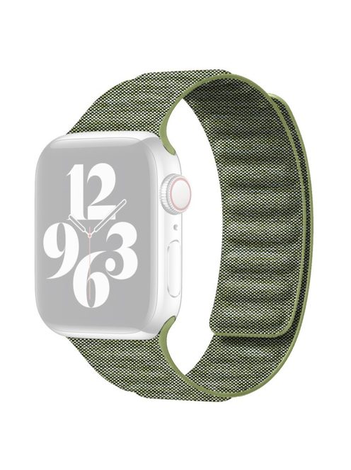 AW Magnetic Watch Band for Apple Watch Series 10 46mm / Ultra 2 Ultra 49mm /  Series 9 8 7 45mm / 6 5 4 SE (2023) SE (2022) SE 44mm / 3 2 1 42mm Denim Wrist Strap - Green