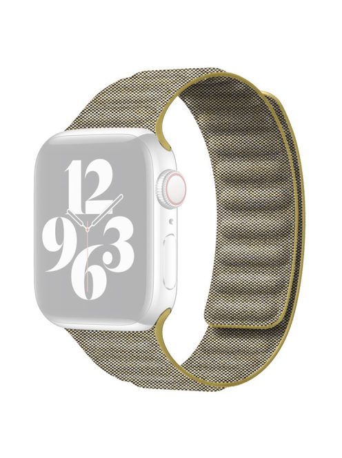 AW Magnetic Watch Band for Apple Watch Series 10 46mm / Ultra 2 Ultra 49mm /  Series 9 8 7 45mm / 6 5 4 SE (2023) SE (2022) SE 44mm / 3 2 1 42mm Denim Wrist Strap - Light Yellow