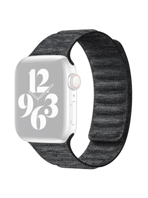 AW Watch Strap for Apple Watch Series 10 42mm / 9 8 7 41mm / SE (2023) SE (2022) SE 6 5 4 40mm / 3 2 1 38mm Magnetic Denim Cloth Watchband - Black