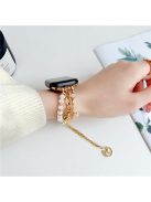 Band For Apple Watch Series 10 42mm / 9 8 41mm / 6 5 4 SE (2023) SE (2022) SE 40mm / 3 2 1 38mm Beaded Watch Bracelet - Gold