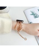 Band For Apple Watch Series 10 42mm / 9 8 41mm / 6 5 4 SE (2023) SE (2022) SE 40mm / 3 2 1 38mm Beaded Watch Bracelet - Rose Gold