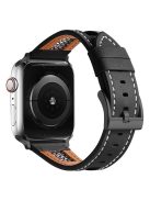 Band For Apple Watch Series 10 42mm / 9 8 7 41mm / 6 5 4 SE (2022) SE (2023) SE 40mm / 3 2 1 38mm Genuine Cow Leather Strap - Black