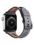 Band For Apple Watch Series 10 42mm / 9 8 7 41mm / 6 5 4 SE (2022) SE (2023) SE 40mm / 3 2 1 38mm Genuine Cow Leather Strap - Grey