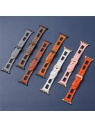 Band For Apple Watch Series 10 42mm / 9 8 7 41mm / 6 5 4 SE (2022) SE (2023) SE 40mm / 3 2 1 38mm Genuine Cow Leather Strap - Orange