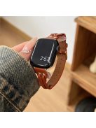 Band For Apple Watch Series 10 42mm / 9 8 7 41mm / 6 5 4 SE (2023) SE (2022) SE 40mm / 3 2 1 38mm Genuine Cow Leather Wrist Strap - Brown