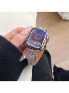 Band For Apple Watch Series 10 42mm / 9 8 7 41mm / 6 5 4 SE (2023) SE (2022) SE 40mm / 3 2 1 38mm Genuine Cow Leather Wrist Strap - Purple