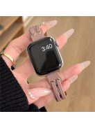 Band For Apple Watch Series 10 42mm / 9 8 7 41mm / 6 5 4 SE (2023) SE (2022) SE 40mm / 3 2 1 38mm Genuine Cow Leather Wrist Strap - Sand Pink