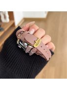 Band For Apple Watch Series 10 42mm / 9 8 7 41mm / 6 5 4 SE (2023) SE (2022) SE 40mm / 3 2 1 38mm Genuine Cow Leather Wrist Strap - Sand Pink