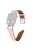 Band for Apple Watch Series 10 46mm / Ultra 2 Ultra 49mm /  Series 9 8 7 45mm / 6 5 4 SE (2023) SE (2022) SE 44mm / 3 2 1 42mm Genuine Cowhide Leather Rhinestone Strap with Silver Buckle - Pink