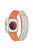 Bans For Apple Watch Series 10 42mm / 9 8 7 41mm / 6 5 4 SE (2023) SE (2022) SE 40mm / 3 2 1 38mm Magnetic Silicone Strap - Grey+Orange