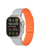 Bans For Apple Watch Series 10 42mm / 9 8 7 41mm / 6 5 4 SE (2023) SE (2022) SE 40mm / 3 2 1 38mm Magnetic Silicone Strap - Grey+Orange