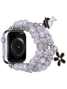 Beaded Bracelet for Apple Watch Series 10 42mm / 9 8 7 41mm / SE (2023) SE (2022) SE 6 5 4 40mm / 3 2 1 38mm Color Bodhi-Shape Watch Band - White