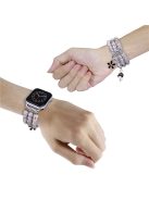 Beaded Bracelet for Apple Watch Series 10 42mm / 9 8 7 41mm / SE (2023) SE (2022) SE 6 5 4 40mm / 3 2 1 38mm Color Bodhi-Shape Watch Band - White