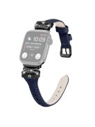 Black Buckle  Strap for Apple Watch Series 10 46mm / Ultra 2 Ultra 49mm /  Series 9 8 7 45mm / 6 5 4 SE (2023) SE (2022) SE 44mm / 3 2 1 42mm -  Dark Blue