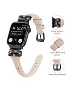 Black Buckle  Strap for Apple Watch Series 10 46mm / Ultra 2 Ultra 49mm /  Series 9 8 7 45mm / 6 5 4 SE (2023) SE (2022) SE 44mm / 3 2 1 42mm - Apricot