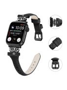 Black Buckle Strap for Apple Watch Series 10 46mm / Ultra 2 Ultra 49mm /  Series 9 8 7 45mm / 6 5 4 SE (2023) SE (2022) SE 44mm / 3 2 1 42mm Watch Band - Black