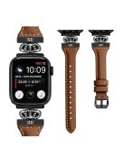 Black Buckle Strap for Apple Watch Series 10 46mm / Ultra 2 Ultra 49mm /  Series 9 8 7 45mm / 6 5 4 SE (2023) SE (2022) SE 44mm / 3 2 1 42mm Watch Band - Brown