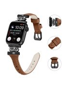 Black Buckle Strap for Apple Watch Series 10 46mm / Ultra 2 Ultra 49mm /  Series 9 8 7 45mm / 6 5 4 SE (2023) SE (2022) SE 44mm / 3 2 1 42mm Watch Band - Brown