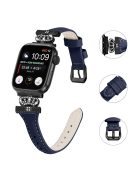 Black Buckle Strap for Apple Watch Series 10 46mm / Ultra 2 Ultra 49mm /  Series 9 8 7 45mm / 6 5 4 SE (2023) SE (2022) SE 44mm / 3 2 1 42mm Watch Band - Dark Blue