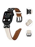 Black Buckle Watch Band for Apple Watch Series 10 42mm / 9 8 7 41mm / SE (2023) SE (2022) SE 6 5 4 40mm / 3 2 1 38mm - Apricot