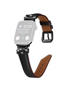   Black Buckle Watch Band for Apple Watch Series 10 42mm / 9 8 7 41mm / SE (2023) SE (2022) SE 6 5 4 40mm / 3 2 1 38mm - Black