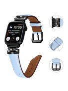 Black Buckle Watch Band for Apple Watch Series 10 42mm / 9 8 7 41mm / SE (2023) SE (2022) SE 6 5 4 40mm / 3 2 1 38mm - Blue