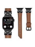 Black Buckle Watch Band for Apple Watch Series 10 42mm / 9 8 7 41mm / SE (2023) SE (2022) SE 6 5 4 40mm / 3 2 1 38mm - Brown