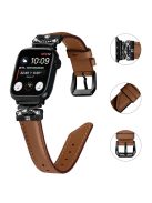 Black Buckle Watch Band for Apple Watch Series 10 42mm / 9 8 7 41mm / SE (2023) SE (2022) SE 6 5 4 40mm / 3 2 1 38mm - Brown