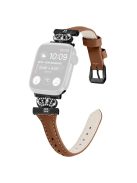 Black Buckle Watch Band for Apple Watch Series 10 42mm / 9 8 7 41mm / SE (2023) SE (2022) SE 6 5 4 40mm / 3 2 1 38mm Wrist Strap - Brown