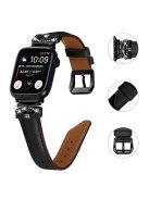 Black Buckle Watch Strap for Apple Watch Series 10 46mm / Ultra 2 Ultra 49mm /  Series 9 8 7 45mm / 6 5 4 SE (2023) SE (2022) SE 44mm / 3 2 1 42mm - Black