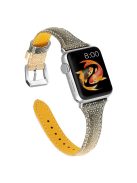 Bling Design Smart Watch Strap Replacement for Apple Watch Series 10 46mm / Ultra 2 Ultra 49mm / 9 8 7 45mm / SE (2023) SE (2022) SE 6 5 4 44mm / 3 2 1 42mm - Black / Gold