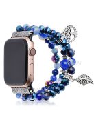 Blue Crystal Beaded Bracelet Watch Strap with Pendant for Apple Watch Series 10 42mm / 9 8 7 41mm / 6 5 4 SE SE (2022) SE (2023) 40mm / 3 2 1 38mm