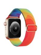 Braided Band for Apple Watch Series 10 46mm / Ultra 2 Ultra 49mm /  Series 9 8 7 45mm / 6 5 4 SE (2023) SE (2022) SE 44mm / 3 2 1 42mm Nylon Pattern Wristband - Colorful Fluid