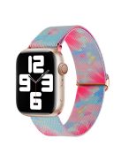 Braided Band for Apple Watch Series 10 46mm / Ultra 2 Ultra 49mm /  Series 9 8 7 45mm / 6 5 4 SE (2023) SE (2022) SE 44mm / 3 2 1 42mm Nylon Pattern Wristband - Flowers / Butterflies