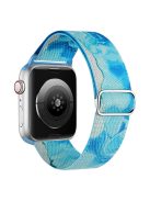 Braided Band for Apple Watch Series 10 46mm / Ultra 2 Ultra 49mm /  Series 9 8 7 45mm / 6 5 4 SE (2023) SE (2022) SE 44mm / 3 2 1 42mm Nylon Pattern Wristband - Ocean Blue