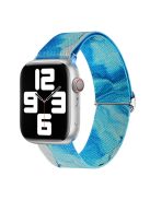 Braided Band for Apple Watch Series 10 46mm / Ultra 2 Ultra 49mm /  Series 9 8 7 45mm / 6 5 4 SE (2023) SE (2022) SE 44mm / 3 2 1 42mm Nylon Pattern Wristband - Ocean Blue