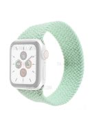 Braided Elastic Nylon Solo Loop Band Strap Wristband for Apple Watch Series 10 42mm / 9 8 7 41mm / 6 5 4 SE SE (2022) SE (2023) 40mm / 3 2 1 38mm (Size: L) - Light Green