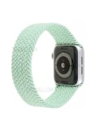 Braided Elastic Nylon Solo Loop Band Strap Wristband for Apple Watch Series 10 42mm / 9 8 7 41mm / 6 5 4 SE SE (2022) SE (2023) 40mm / 3 2 1 38mm (Size: L) - Light Green