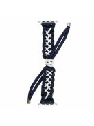 Braided Replacement Watch Strap for Apple Watch Series 10 42mm / 9 8 7 41mm / 6 5 4 SE SE (2022) SE (2023) 40mm / 3 2 1 38mm - Dark Blue