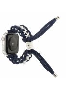 Braided Replacement Watch Strap for Apple Watch Series 10 42mm / 9 8 7 41mm / 6 5 4 SE SE (2022) SE (2023) 40mm / 3 2 1 38mm - Dark Blue