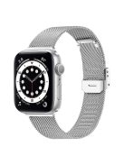 Breathable Milanese Metal Watchband Stainless Steel Smart Watch Strap for Apple Watch Series 10 46mm / Ultra 2 Ultra 49mm / 9 8 7 45mm / SE (2023) SE (2022) SE 6 5 4 44mm / 3 2 1 42mm - Silver