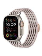 Breathable Nylon Strap for Apple Watch 10 46mm / Ultra 2 / Ultra 49mm / 9 8 7 45mm / SE (2023) SE (2022) SE 6 5 4 44mm / 3 2 1 42mm Wrist Band - Pink