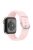 Business Horizontal Stripes Adjustable Silicone Watch Band Strap for Apple Watch Series 10 46mm / Ultra 2 Ultra 49mm / 9 8 7 45mm / SE (2023) SE (2022) SE 6 5 4 44mm / 3 2 1 42mm - Light Pink