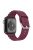 Business Horizontal Stripes Adjustable Silicone Watch Band Strap for Apple Watch Series 10 46mm / Ultra 2 Ultra 49mm / 9 8 7 45mm / SE (2023) SE (2022) SE 6 5 4 44mm / 3 2 1 42mm - Wine Red